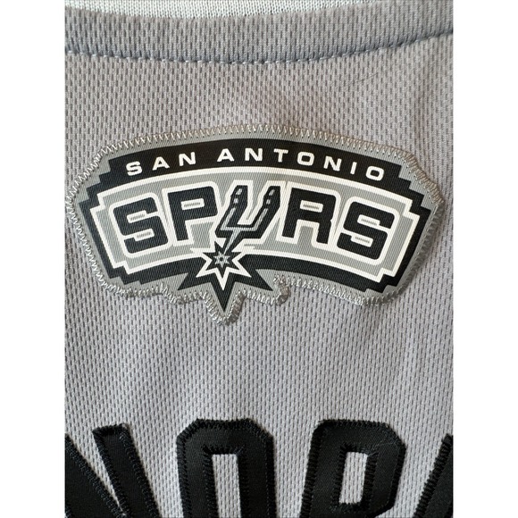 Adidas Manu Ginobili San Antonio Spurs Jersey Silver Alternative NBA Adult M - Picture 9 of 10